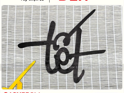 Chữ Tết thư pháp cỡ lớn bằng gỗ 55 - 70cm Kiểu 1 [Gỗ nhẹ - 1 - 2 lớp] CHU-GO-20